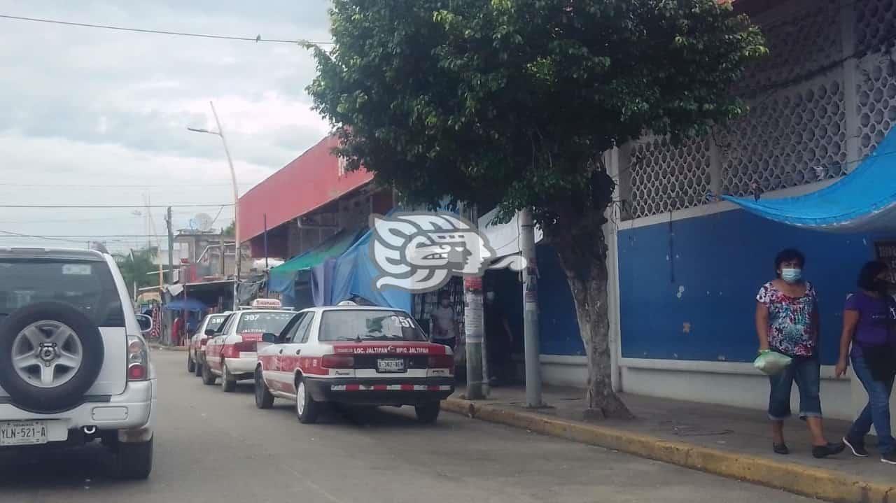 Reportan el robo del taxi 195 de Jáltipan en el centro de Coatzacoalcos